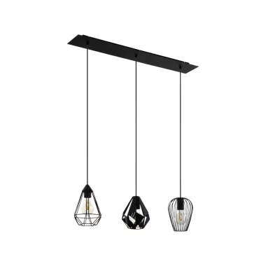 EGLO 43581 Függeszték E27 3x40W fekete Distaff