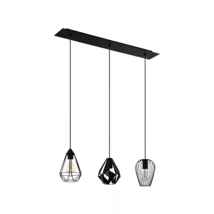 EGLO 43581 Függeszték E27 3x40W fekete Distaff