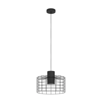 EGLO 43627 Függeszték E27 1x40W 38cm fekete Milligan