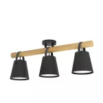 EGLO 43635 mennyezeti lámpa E27 3x10W fekete/fa Boyle