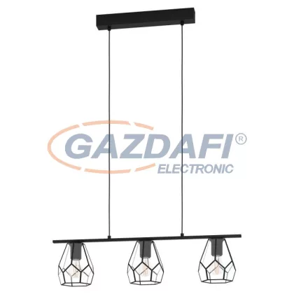 EGLO 43644 Függeszték E27 3x40W fekete/üveg Mardyke