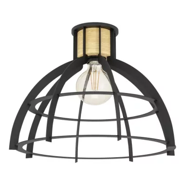 EGLO 43768 Mennyezeti lámpa E27 1x40W fekete/barna STILLINGTON