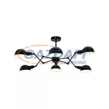 EGLO 49036 mennyezeti E27 6x60W fekete Exmoor