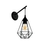 EGLO 49081 Fali lámpa E27 60W fekete Tarbes