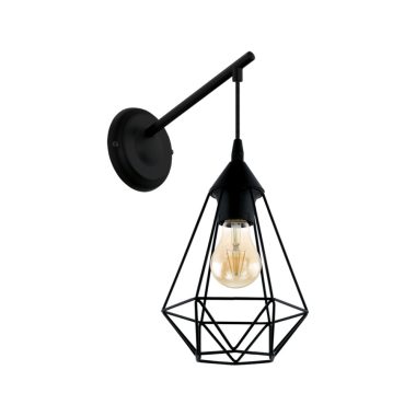 EGLO 49081 Fali lámpa E27 60W fekete Tarbes