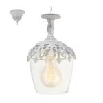 EGLO 49221 függeszték E27 60W fehér-patina/üveg Vintage