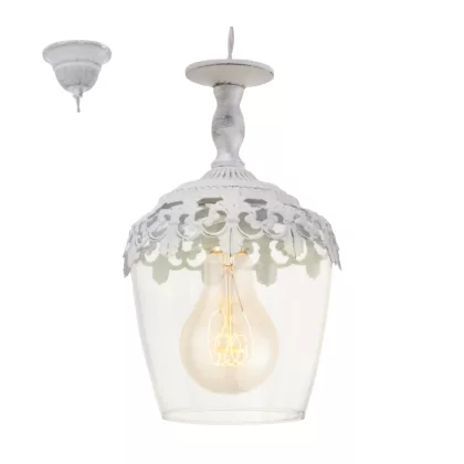 EGLO 49221 függeszték E27 60W fehér-patina/üveg Vintage