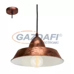 EGLO 49243 függeszték E27 60W réz-antik Vintage