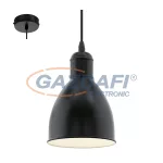 EGLO 49464 függeszték E27 60W 15,5cm feketePriddy