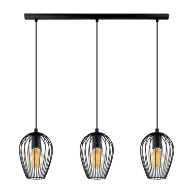 EGLO 49478 függeszték E27 3x60W fekete Newtown
