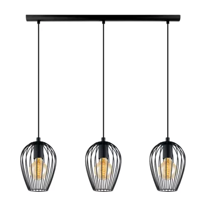 EGLO 49478 függeszték E27 3x60W fekete Newtown