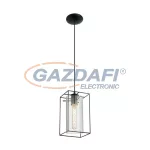 EGLO 49495 függeszték E27 60W fekete/átlátszó Loncino