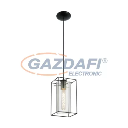 EGLO 49495 függeszték E27 60W fekete/átlátszó Loncino