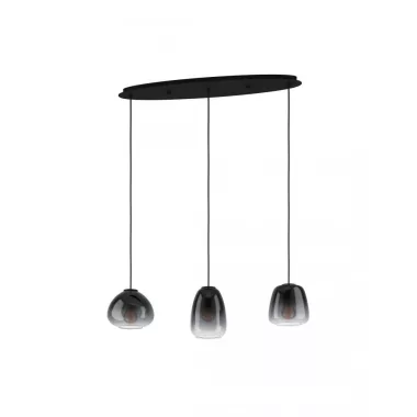 EGLO 900195 függeszték 3xE27 fek/fek-szürk-átl Aguilares