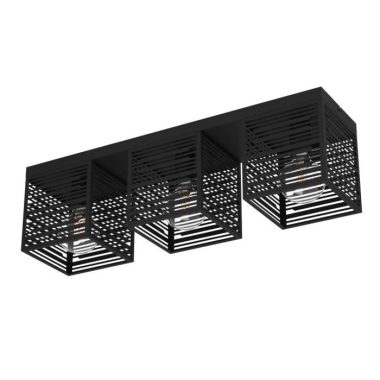 EGLO 900357 Mennyezeti lámpa 3xE27 fekete Piedritas