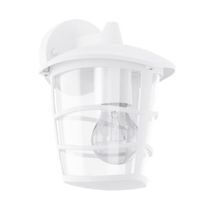   EGLO 93095 Kültéri fali le E27 1x60W 17*22,5*19cm alumínium öntvény fehér, átlátszó műanyag IP44 Aloria