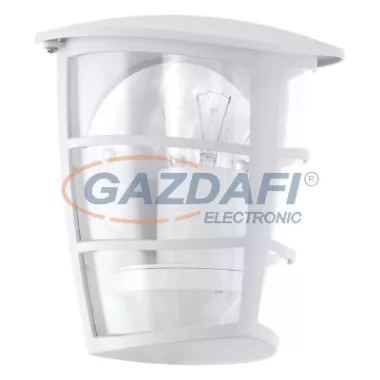 EGLO 93403 Kültéri fali E27 1x60W 18*20*12cm alumínium öntvény fehér, átlátszó műanyag IP44 Aloria