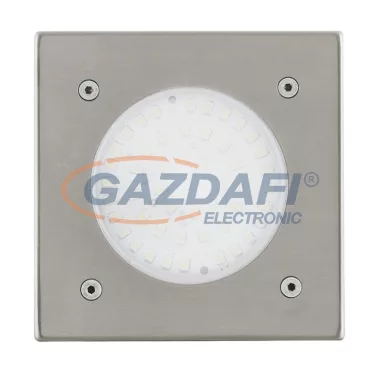 EGLO 93481 Kültéri LED talajba építhető 1x2,5W 180lm szögletes 10,2*10,2cm nemesacél, átlátszó üveg IP65 Lamedo