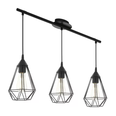 EGLO 94189 függeszték E27 3x60W fekete Tarbes