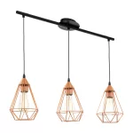 EGLO 94195 függeszték E27 3x60W réz színű Tarbes