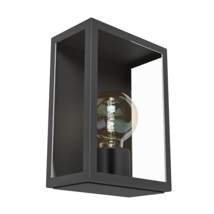 EGLO 94831 Kültéri fali E27 1x60W fekete/üveg Alamonte1