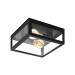   EGLO 94832 Kültéri fali/mennyezeti E27 2x60W fekete/üveg Alamonte