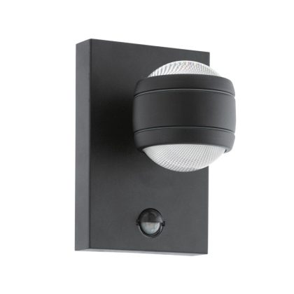  EGLO 96021 LED-es kültéri fali 2x3,7W IP44 szenzor fekete Sesimba1