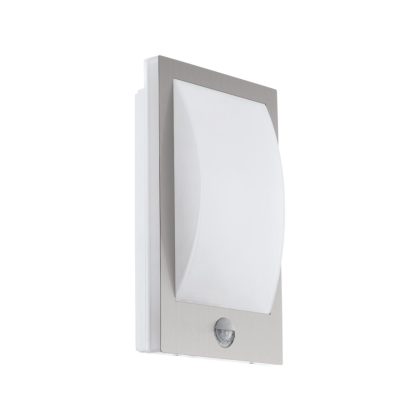   EGLO 97238 Kültéri fali E27 szenzor nemesacél/fehér Verres