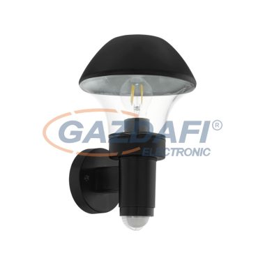 EGLO 97445 Kültéri fali E27 szenzor fekete/átlátszó Verlucca