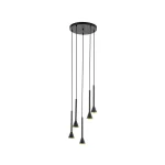  EGLO 97606 függeszték GU10 LED 5x5W fekete/arany Cortaderas