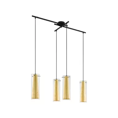 EGLO 97653 függeszték E27 4x60W fekete/arany Pinto Gold