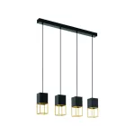   EGLO 97734 LED függeszték GU10 4x5W fekete/arany Montebaldo