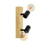   EGLO 98112 Fali/mennyezeti lámpa E27 2x60W tölgy/fekete Townshend3