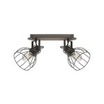   EGLO 98135 Fali/mennyezeti lámpa E27 2x40W ezüst/barna Sambatello