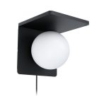   EGLO 98265 Fali lámpa E14 40W fekete/fehér Qi töltőCiglie