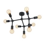 EGLO 98318 Mennyezeti lámpa E27 9x60W fekete Bocadella1