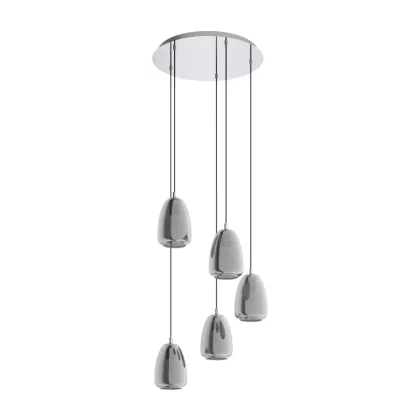 EGLO 98617 Függeszték E27 5x40W króm Alobrase