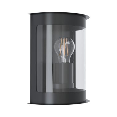EGLO 98718 kültéri fali lámpa E27 1x28W IP44 fekete/átlátszó Daril