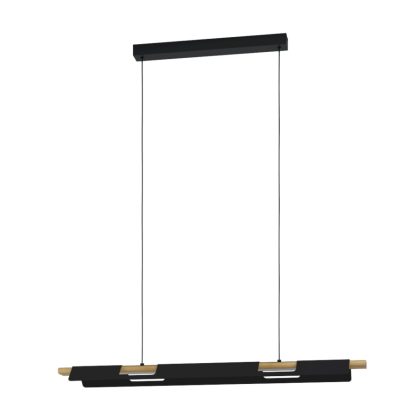 EGLO 98836 LEDfüggeszték 27W3000K fekete/fa Ermua