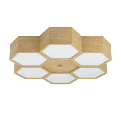 EGLO 98863 mennyezeti lámpa E27 6x9W fa/fehér Mirlas