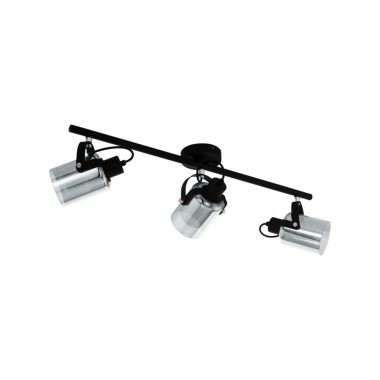 EGLO 99054 Fali/mennyezeti E27 3x40Wfekete/átlátszóBerregas