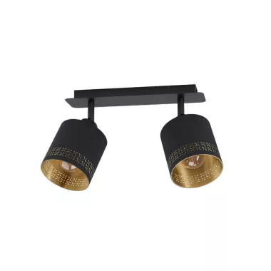 EGLO 99277 Fali/mennyezeti.E27 2x40Wfekete/aranyEsteperra