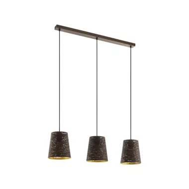 EGLO 99438 Függeszték E27 3x40W mokka/arany Segezia