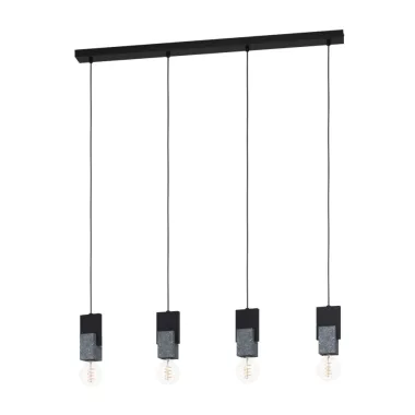 EGLO 99532 Függeszték E27 4x40W fek/szürkeLobatia