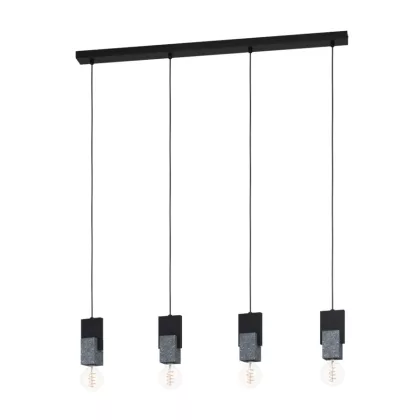 EGLO 99532 Függeszték E27 4x40W fek/szürkeLobatia