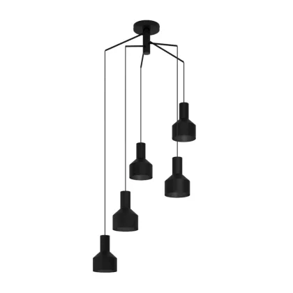 EGLO 99553 Függeszték E27 5x40W fekete Casibare