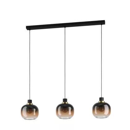 EGLO 99615 Függeszték E27 3x40W fek/barna Oilella