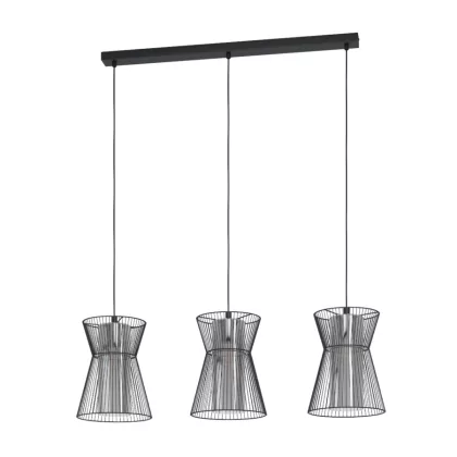 EGLO 99634 Függeszték E27 3x40W fekete/átl Maseta
