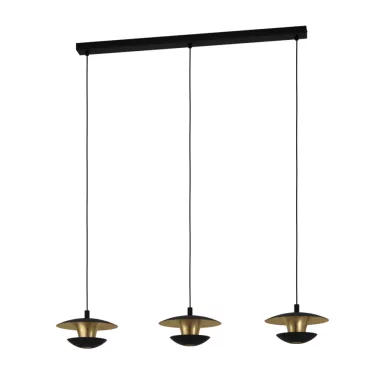 EGLO 99663 LEDfüggeszték GU10 3x4,5W fekete/aranyNuvano