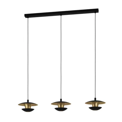 EGLO 99663 LEDfüggeszték GU10 3x4,5W fekete/aranyNuvano